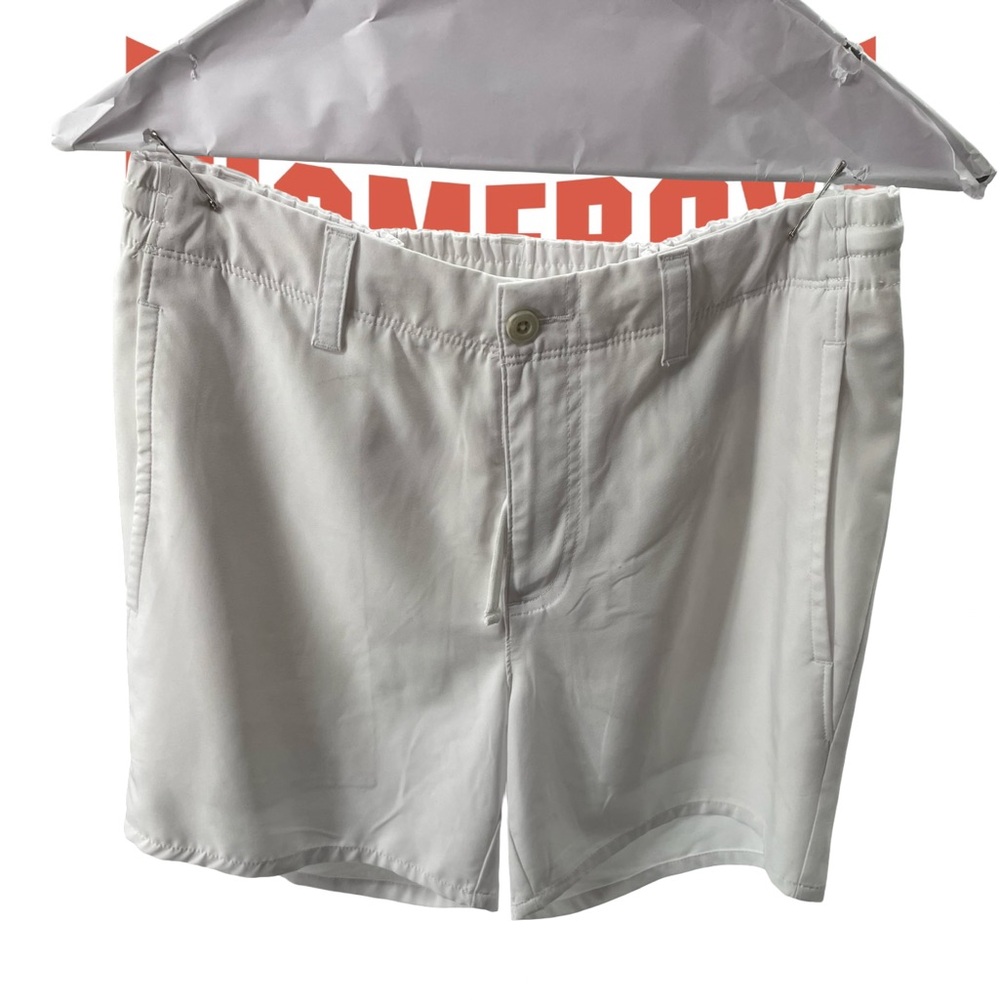 Classic White Flat Front Men's Shorts tailored